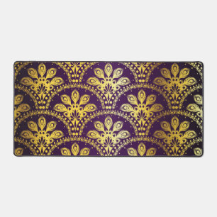 Brocade pattern desk mat