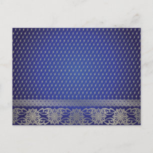 Brocade pattern postcard