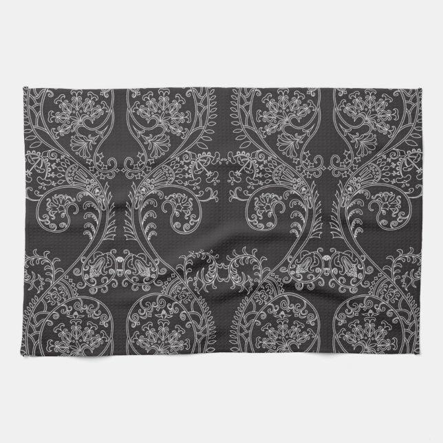 Brocade pattern tea towel (Horizontal)