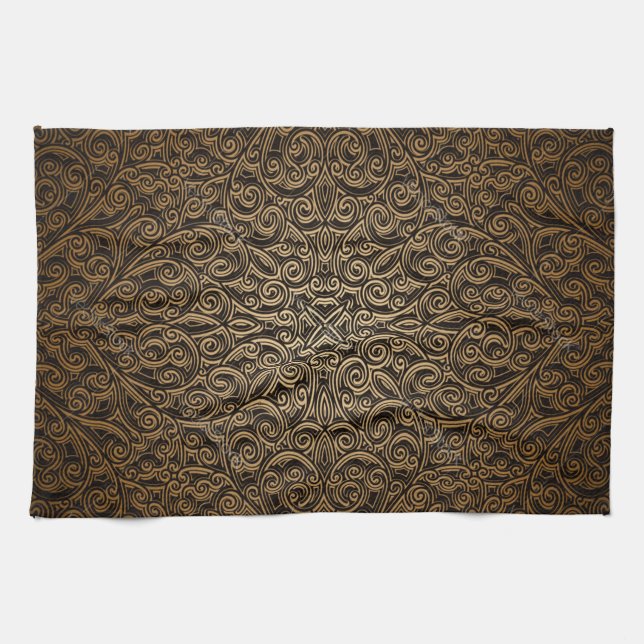 Brocade pattern tea towel (Horizontal)