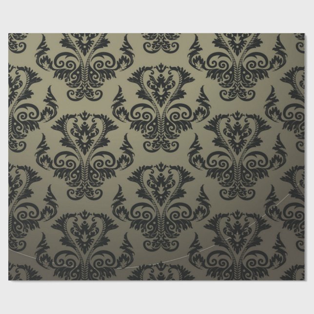 Brocade pattern wrapping paper (Flat)