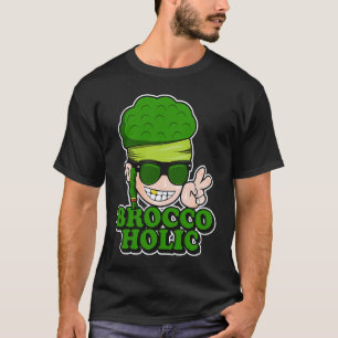 Broccoholic Funky Broccoli Vegetarian Vegan T-Shirt