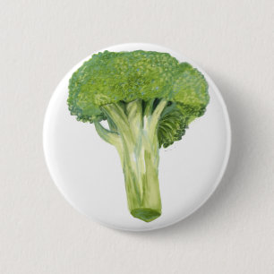 broccoli 6 cm round badge