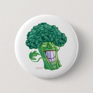 broccoli 6 cm round badge