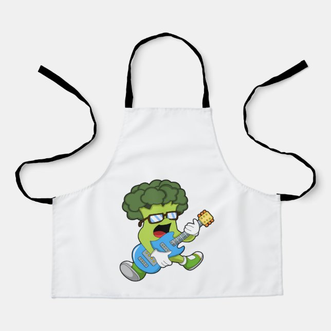 Broccoli as Musician with Guitar Apron (Front)