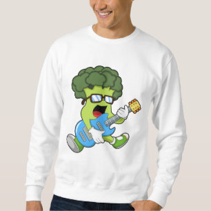 Broccoli as Musician with Guitar Sweatshirt
