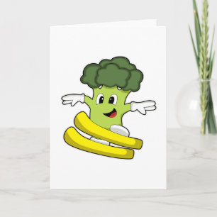 Broccoli as Skier with Ski Card