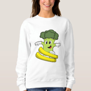 Broccoli as Skier with Ski Sweatshirt