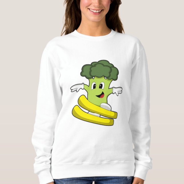 Broccoli as Skier with Ski Sweatshirt (Front)