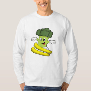 Broccoli as Skier with Ski T-Shirt