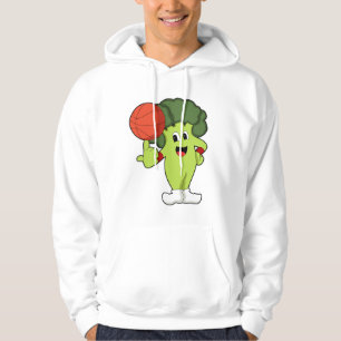 Broccoli at Basketball Sports Hoodie