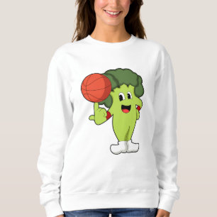 Broccoli at Basketball Sports Sweatshirt