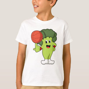 Broccoli at Basketball Sports T-Shirt