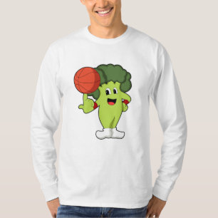 Broccoli at Basketball Sports T-Shirt