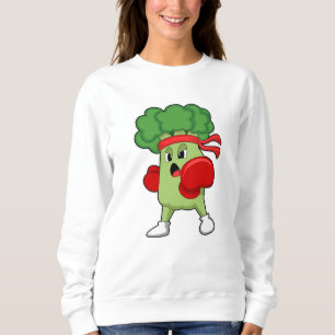 Broccoli at Boxing with Boxing gloves Sweatshirt