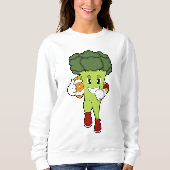 Broccoli at Football Sports Sweatshirt (Front)