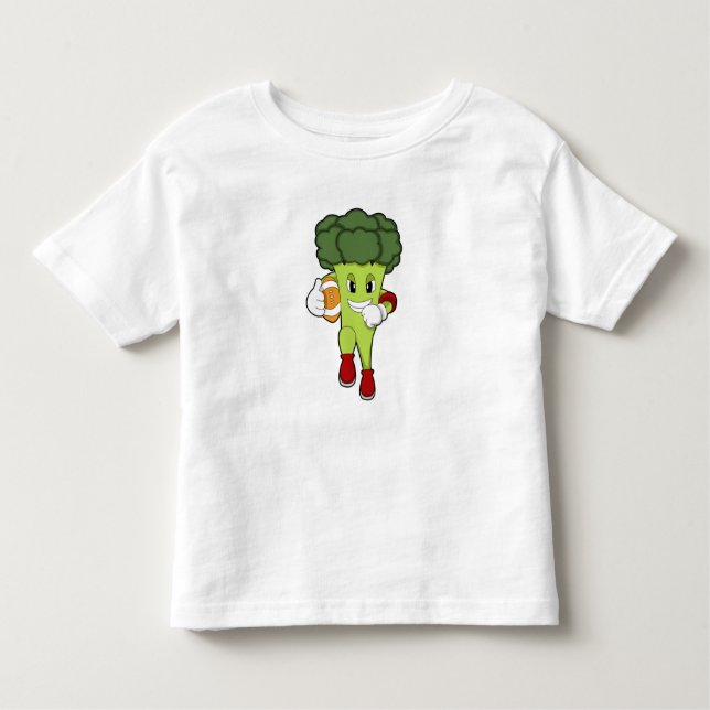 Broccoli at Football Sports Toddler T-Shirt (Front)