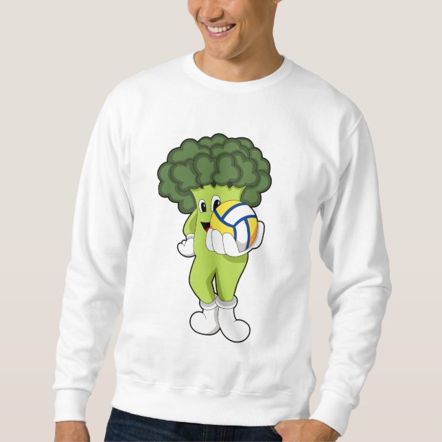Broccoli at Volleyball Sports Sweatshirt (Front)