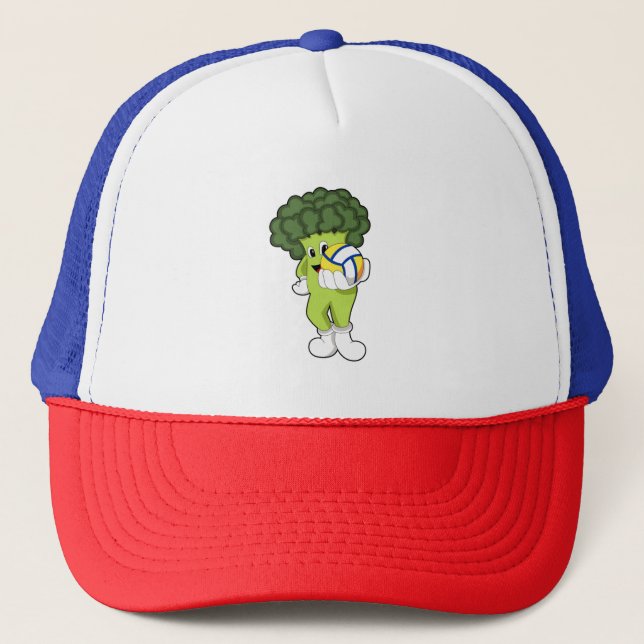 Broccoli at Volleyball Sports Trucker Hat (Front)