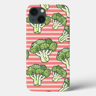 Broccoli Bliss - Fun and Quirky Striped iPhone 13 Case