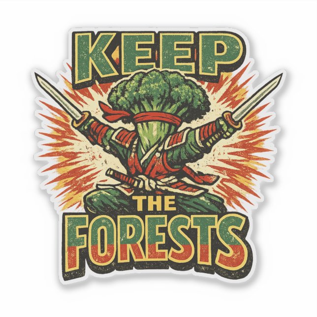 Broccoli Bushido – KEEP THE FORESTS Hero  (Front)