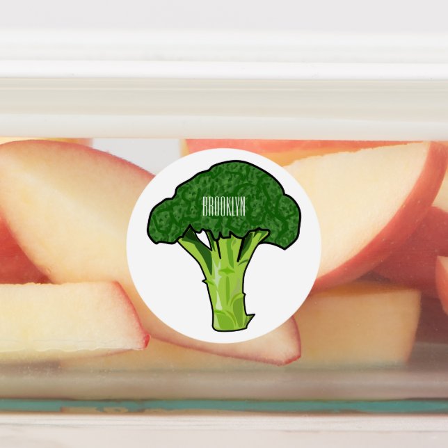 Broccoli cartoon illustration (Affixed)