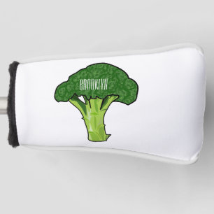 Broccoli cartoon illustration golf head cover
