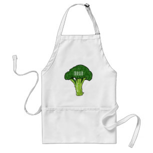 Broccoli cartoon illustration standard apron