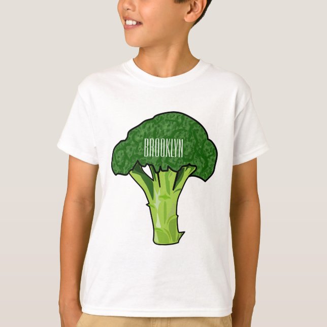 Broccoli cartoon illustration T-Shirt (Front)