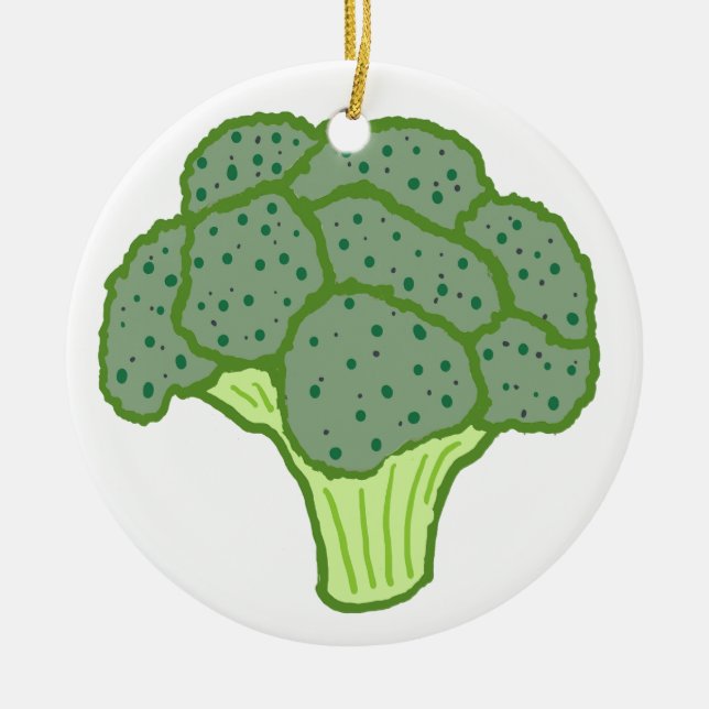 Broccoli Ceramic Tree Decoration (Front)