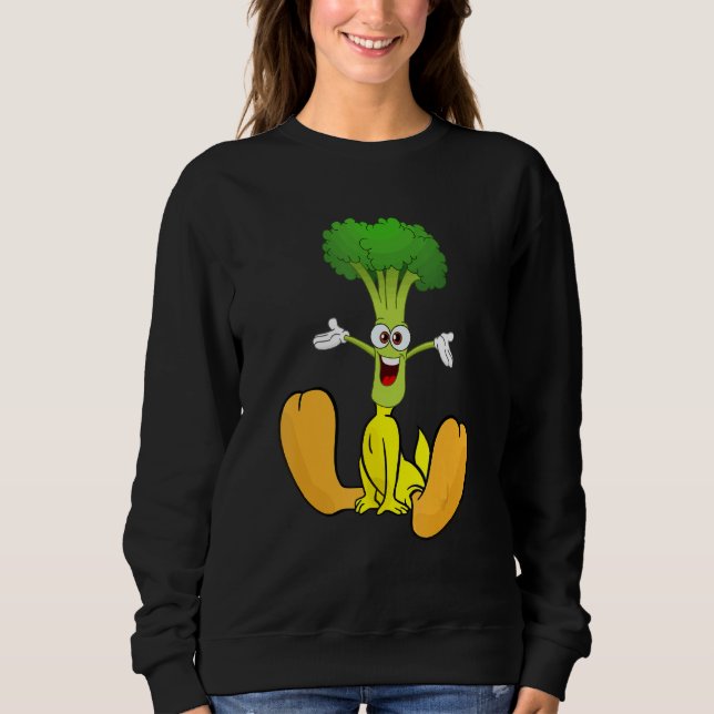 Broccoli Is Life  Broccoli Vegetable  Veggie Vegan Sweatshirt (Front)