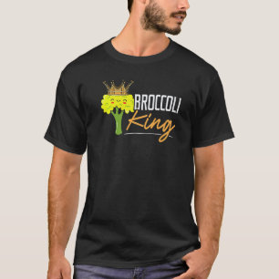 Broccoli King Broccoholic Vegetable Vegetarian Veg T-Shirt