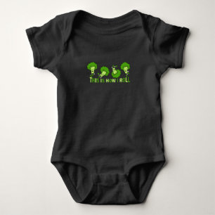 Broccoli Lover This Is How I Roll Vegan Vegetarian Baby Bodysuit