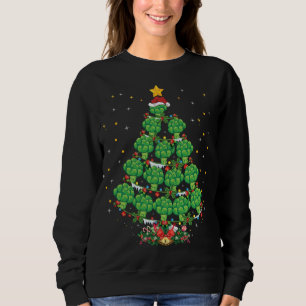 Broccoli Lover Xmas Gift Broccoli Christmas Tree Sweatshirt