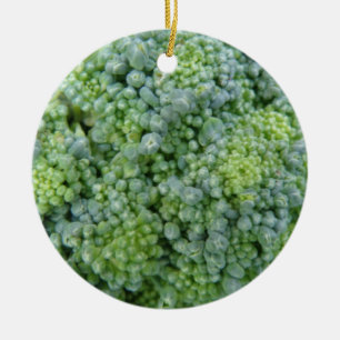 Broccoli Macro Custom Birthday Ceramic Tree Decoration