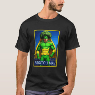 Broccoli Man Vegan Superhero T-Shirt