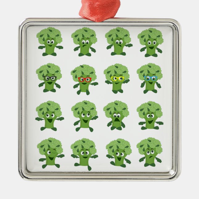 broccoli  metal tree decoration (Front)
