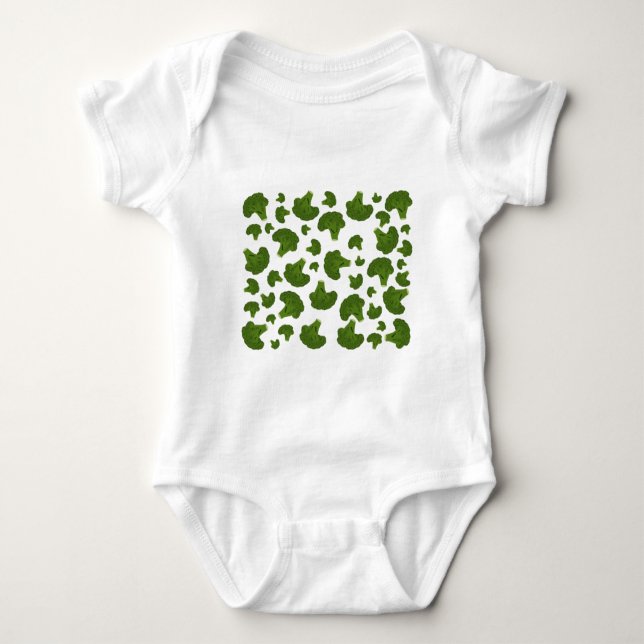 Broccoli Pattern Baby Bodysuit (Front)