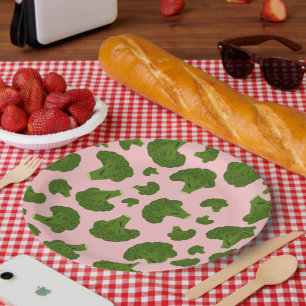 Broccoli Pattern Paper Plate