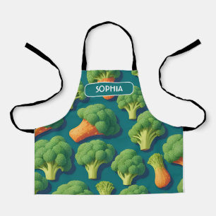 Broccoli Retro Colourful Personalised Pattern Apron