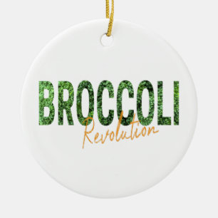 Broccoli Revolution Vegans Veggies and Vegetarian Ceramic Tree Decoration