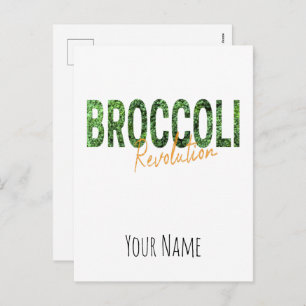 Broccoli Revolution Vegans Veggies and Vegetarian Holiday Postcard
