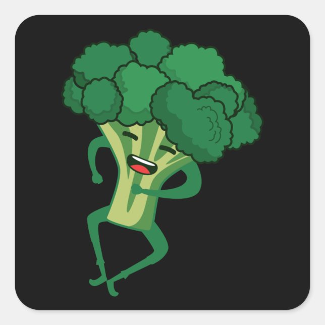 Broccoli Square Sticker (Front)