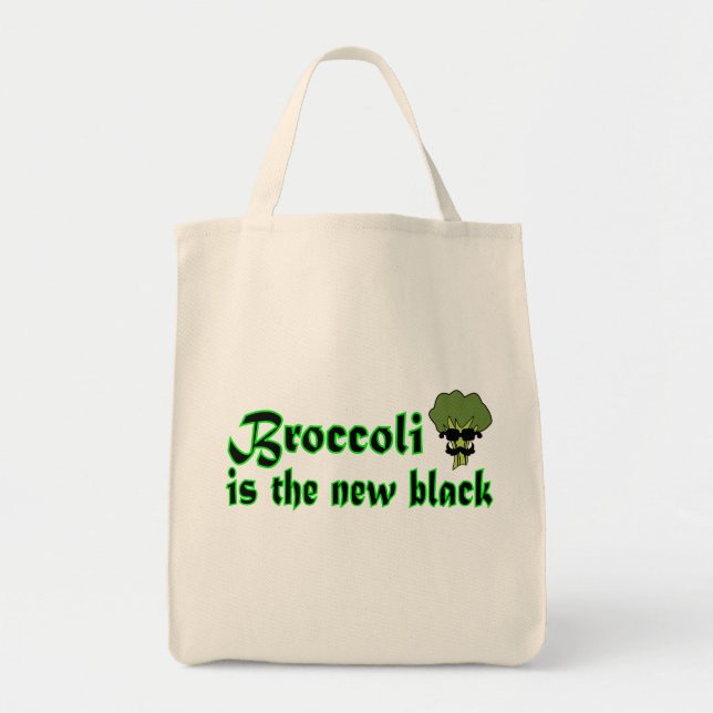 Broccoli - Vegan Vegetarian Grocery Tote Bag (Front)