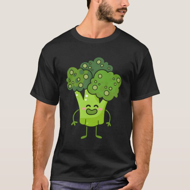 Broccoli Vegetable Gift Funny Broccoli Vegetable O T-Shirt (Front)