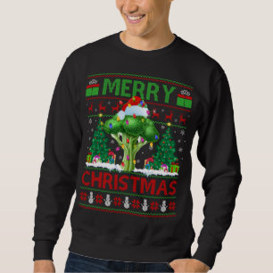 Broccoli Vegetable Lover Xmas Tree Ugly Broccoli C Sweatshirt