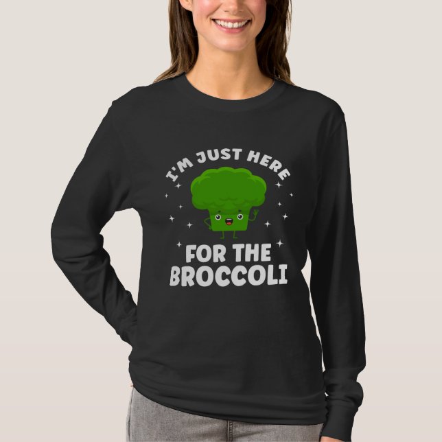 Broccoli  Vegetable Vegetarian Broccoli Vegan Food T-Shirt (Front)