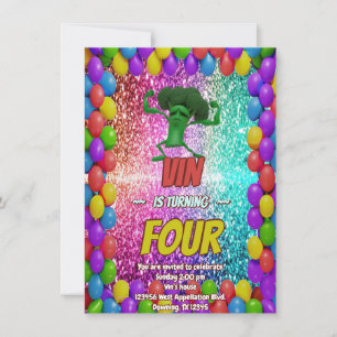 Broccoli Vegetarian Green Eco Friendly themed Invitation