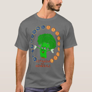 Broccoli Vitamins and Minerals, Cute Vegetarians T-Shirt