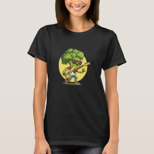 Broccoli with Sunglasses and Rock Guitar Costume T-Shirt